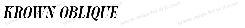 krown oblique字体转换